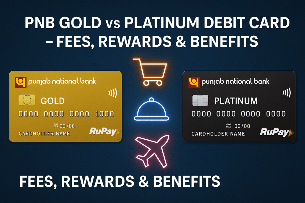 PNB Gold Debit Card vs PNB RuPay Select Debit Card Comparison – Fees, Rewards & Benefits Explained