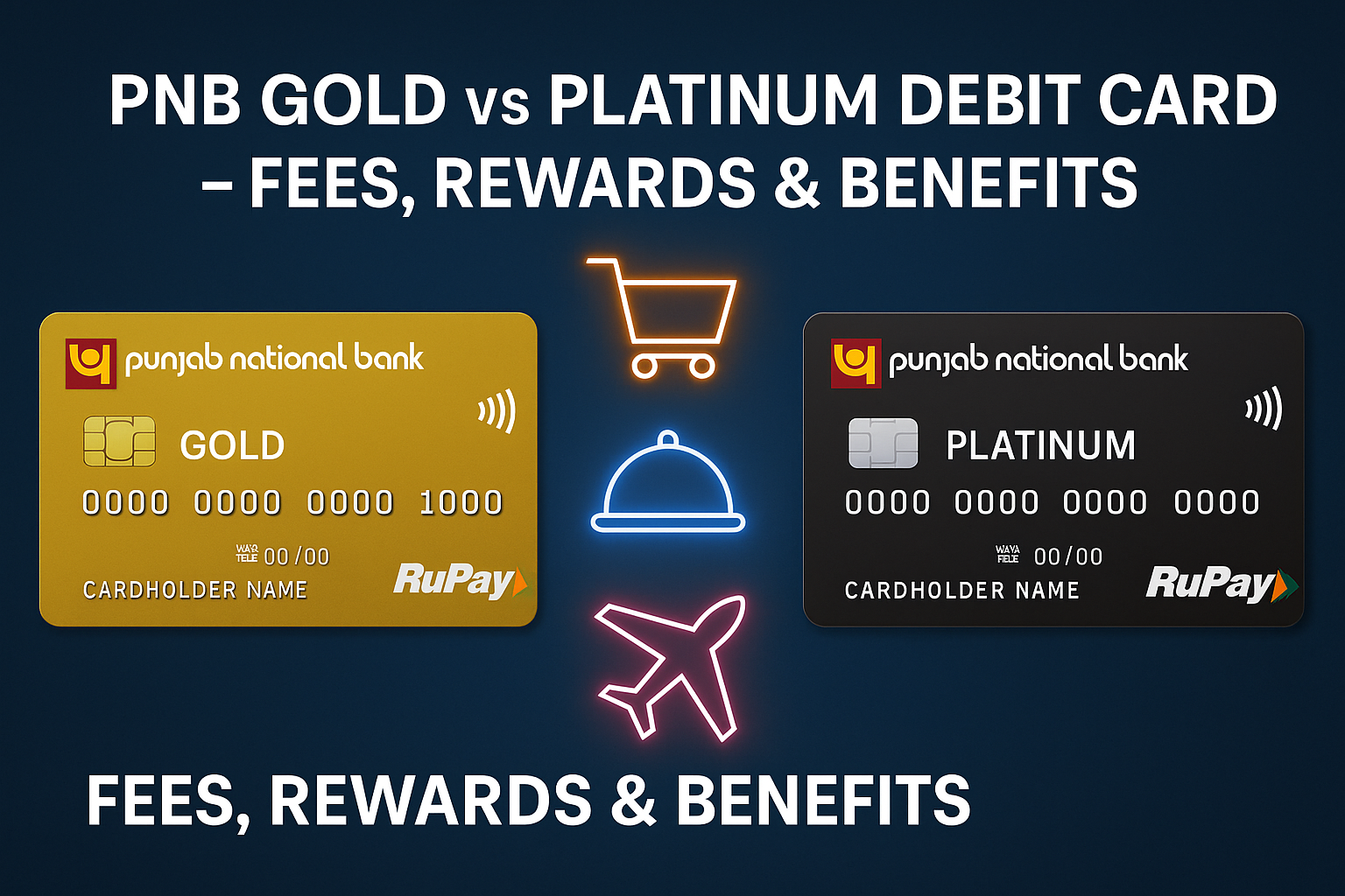 PNB Gold Debit Card vs PNB RuPay Select Debit Card Comparison – Fees, Rewards & Benefits Explained