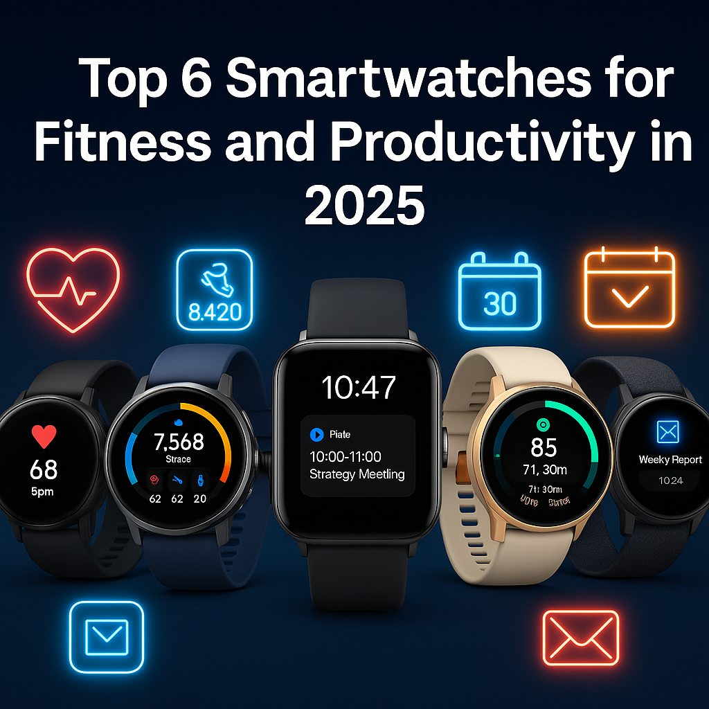 Top 6 Smartwatches for Fitness and Productivity in 2025