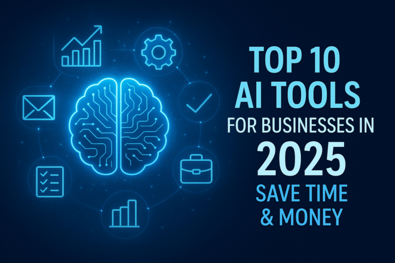 Top 10 AI Tools for Businesses in 2025 (Save Time & Money)
